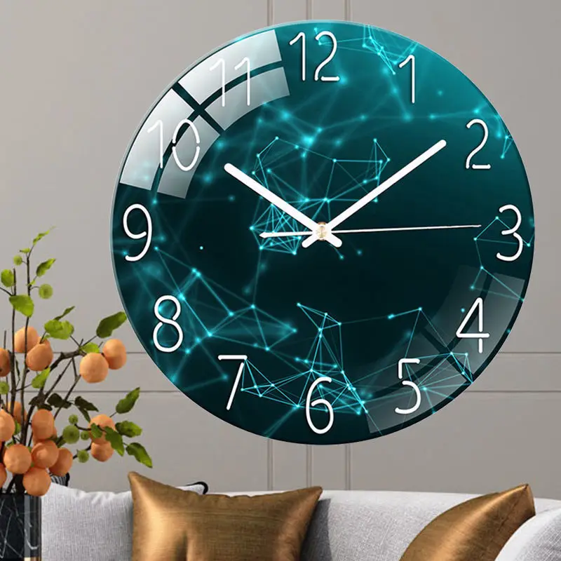 European Style Wall Clocks Living Room Free Perforated Clock Household Silent Bedroom Quartz Clock Digital Modern digital wall clock wall clock digital display clock