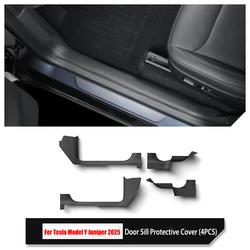 Tesla Model Y Door Sill Protector Set - Waterproof TPE Anti - Kick Guard Panels (Front rear door sill)