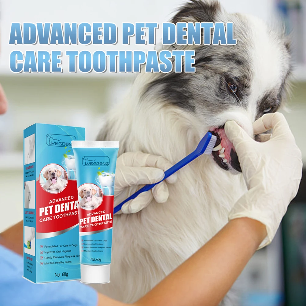 60g Cat Edible Toothpaste Oral Care Puppy Kitten Enzymatic Toothpaste Remove Tartar Dog Cat Fresh Breath Pet Supplies