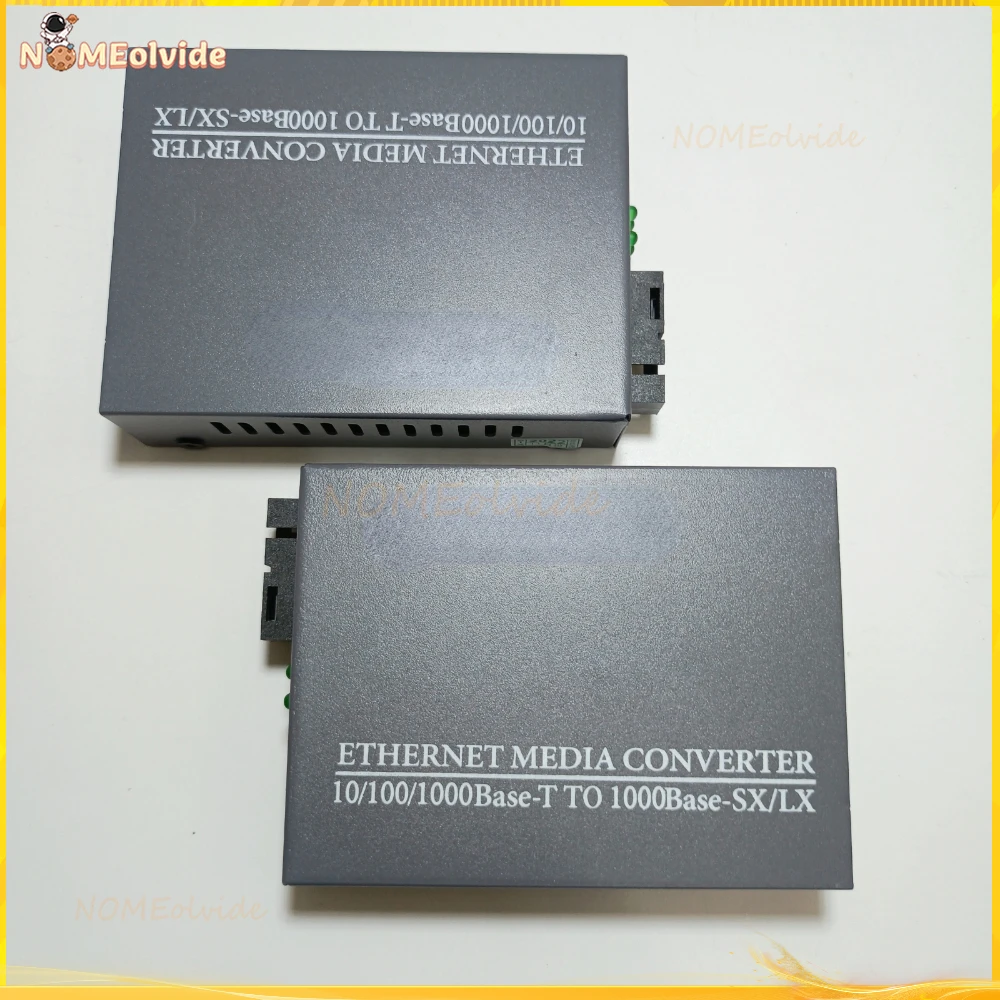 2 Paia Htb-Gs-03 Convertitore Multimediale In Fibra Ottica Sc 1000M Modalità Ricetrasmettitore Fibe Singolo Convertitore A Fibra Singola 3Km Di Potenz