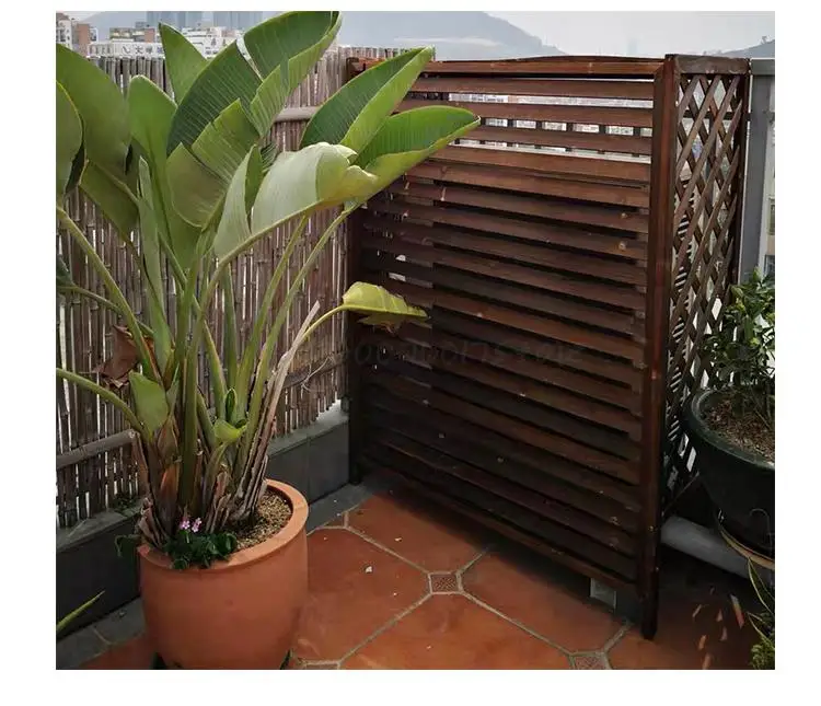 Protective Cover Of Air Conditioner External Unit Storage Rack Anti-corrosion Wood Flower Rack Outdoor Protective Cover outdoor chairs