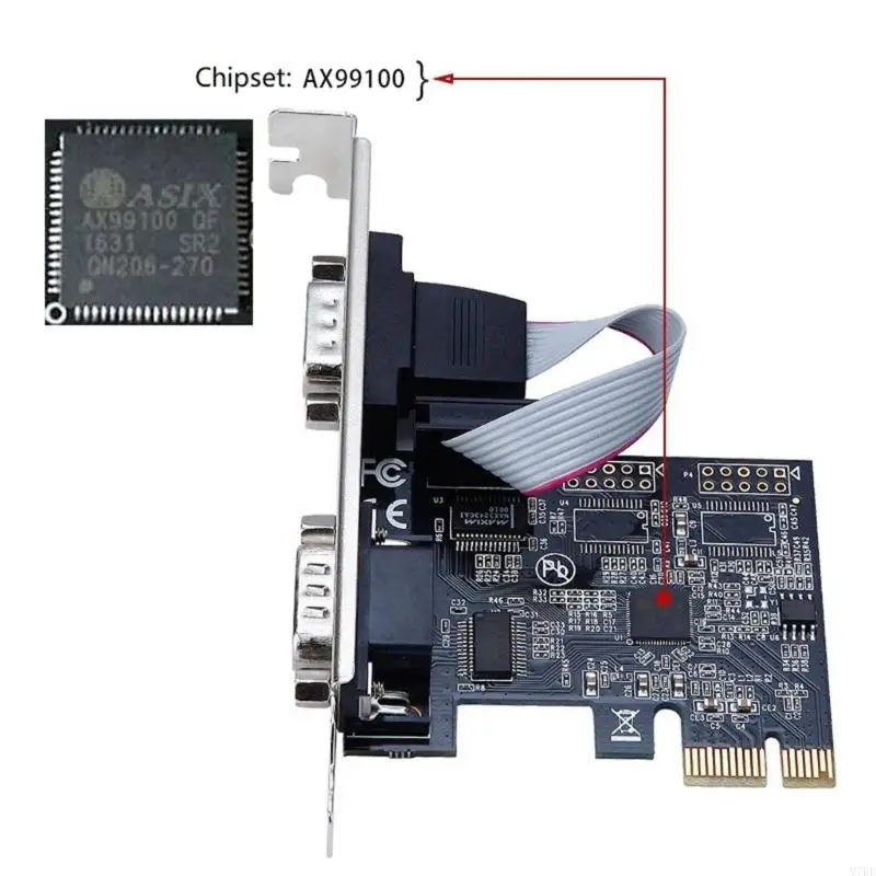 PCI Express RS232 Serial Port COM & DB25 Printer Parallel Port LPT Expansion Card Adapter Converter