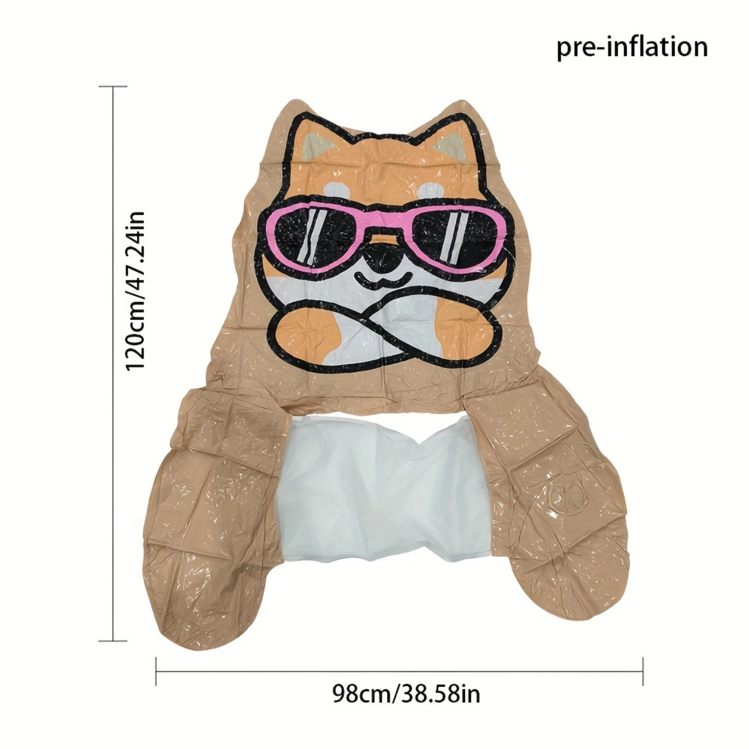 1pc PVC Single Water Recliner, Puppy Shape Funny Vivid Convenient To Carry, Water Toy For Garden Pool Beach Vacation