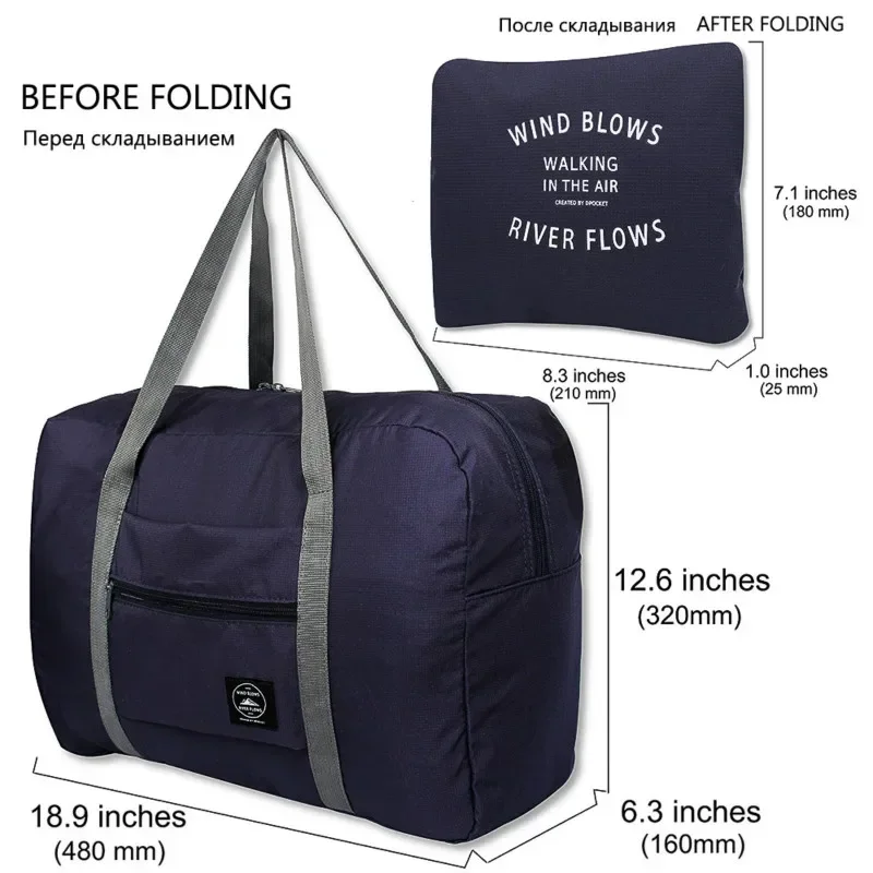 New Nylon Foldable Travel Bags Unisex Large Capacity Bag Luggage