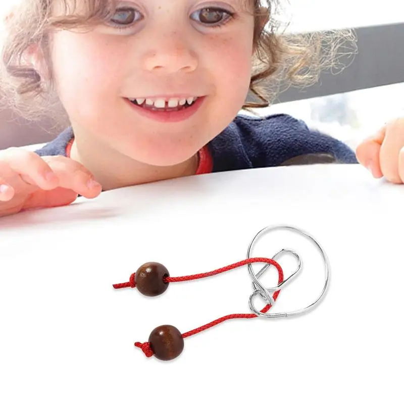 Materials Metal 3D Montessori Puzzle Wire IQ Mind Brain Teaser Puzzles for Children Adults Anti-Stress Reliever Toys Kids Gifts 4