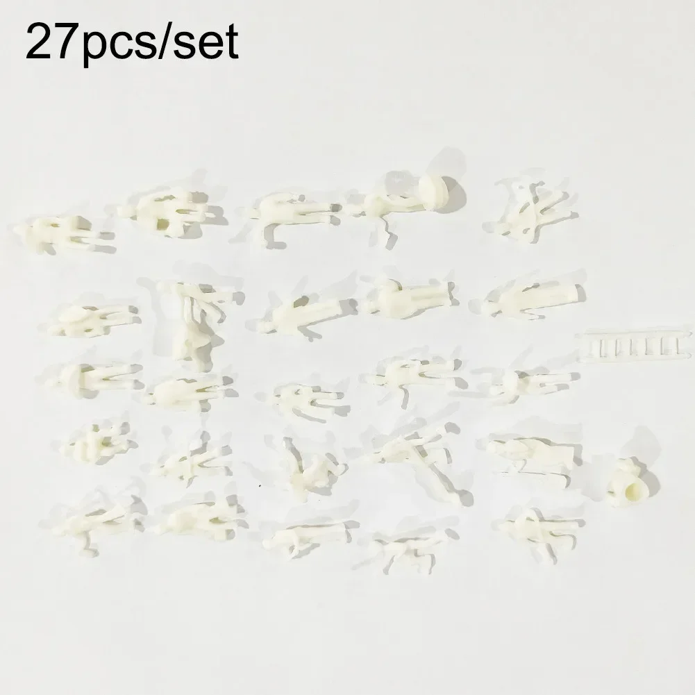 27PCS Model Railway Train People Figures HO OO Gauge 20mm For Diorama Railway Train Scene Layout Kit 4