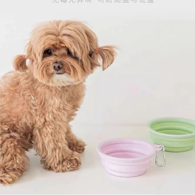 Pets Go Out Folding Bowls for Dogs Outdoor Drinking Bowls for Dogs Portable Silicone Bowls Folding Cat Bowls Dog Bowls 3