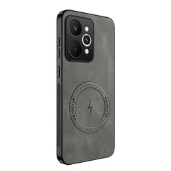 Skin Feel Shockproof Matte Leather Case - Soft Back Cover & Bumper Protection - Realme 15 Pro (GRAY)