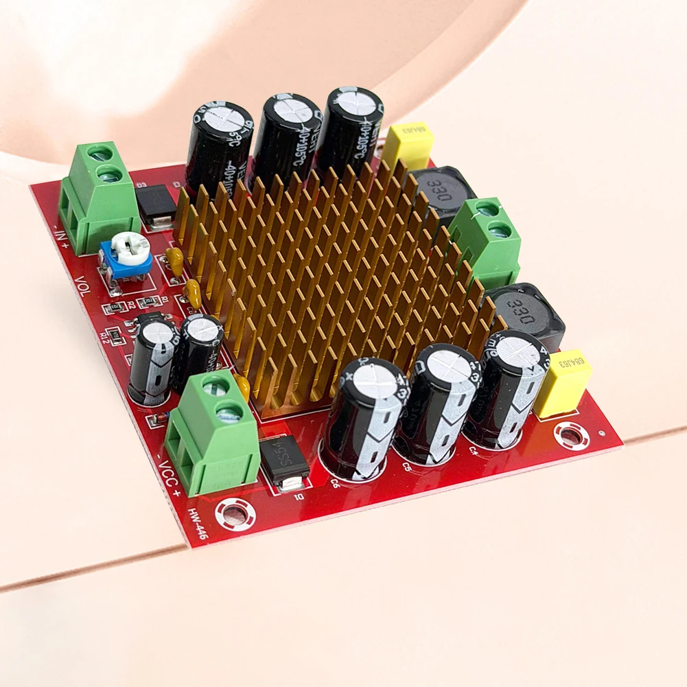 XH-M544 디지털 오디오 증폭기 보드 모노 TPA3116DA 디지털 전원 공급 장치 오디오 증폭기 150W 고출력 DC 12-26V 라디에이터