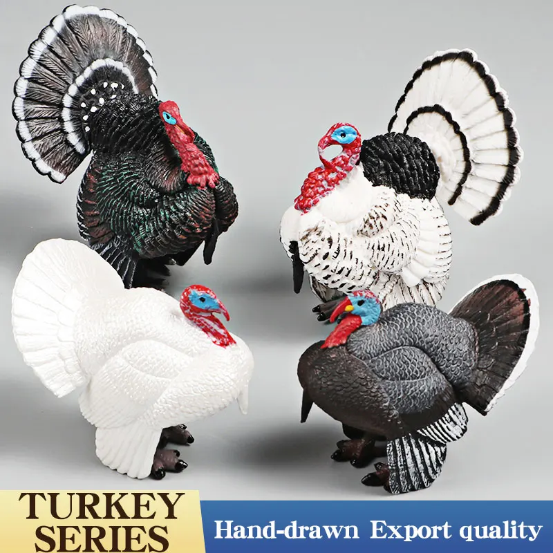 3 Inch Turkey Figurine Toy Educational Farm Animal Model for Toddlers Preschool Learning Toys Animal Figures - 2