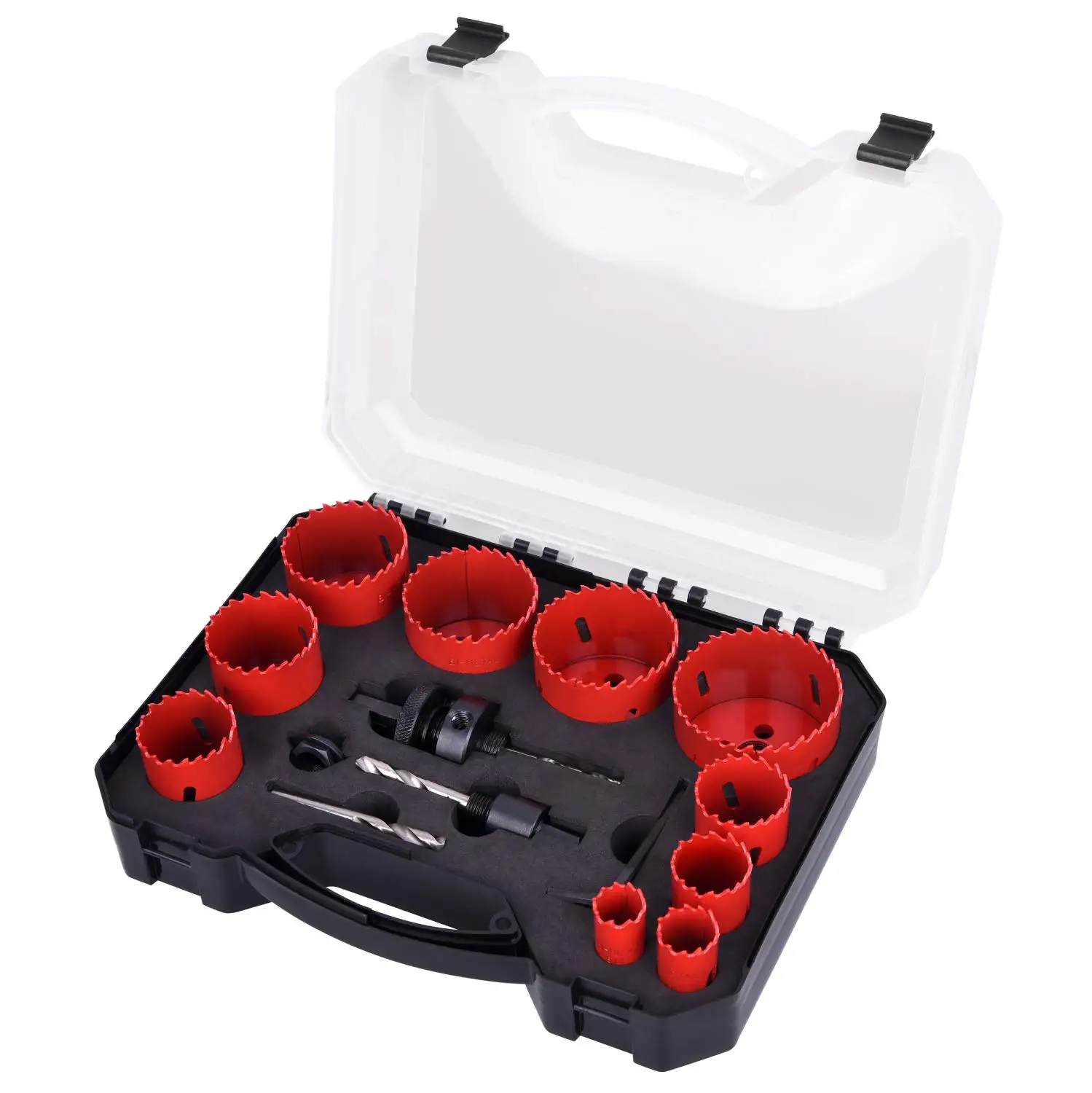 Bi-Metal Hole Saw Set Cobalt Drill Hole Cutter With Mandrels For Wood Drywall Aluminum Plastic Plate Plasterboard 19PCS 19-64mm