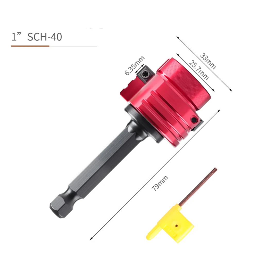 1pc PVC Pipe Reamer 6.35mm Hex Shaft Plumbing Tool Drill Bits PVC ABS Drain Water Pipe Clean Cement Remnants Reamer