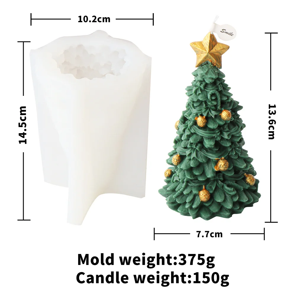 3D Origami Christmas Tree Candle Silicone Molds for Candle Making Xmas Pine  Tree Soap Molud DIY Cake Decoration Bath Bomb - AliExpress