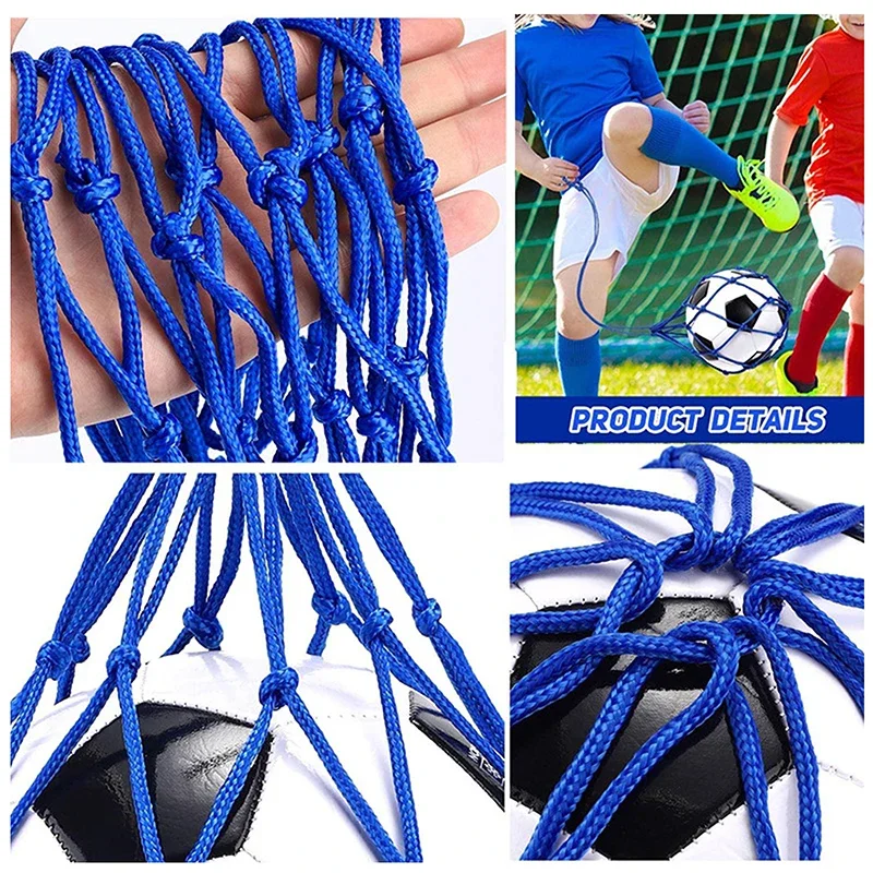 Youth Football Self Trainer Kick Net & Mesh Soccer Ball Carry Bag 3