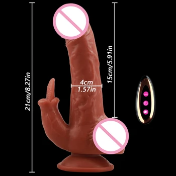 Big Dildo Wireless Vibrator for Women Clitoris Lick Stimulator Telescopic Massage Vaginal Sex Machine Oral Sex Toy for Adults 18 2