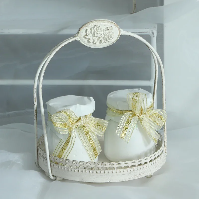 Vintage Beige Color Cake Stands Set for Wedding Birthday Party Reception Tableware Pastries Cupcakes Candy Food Plates Bakeware