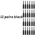 12 pairs black