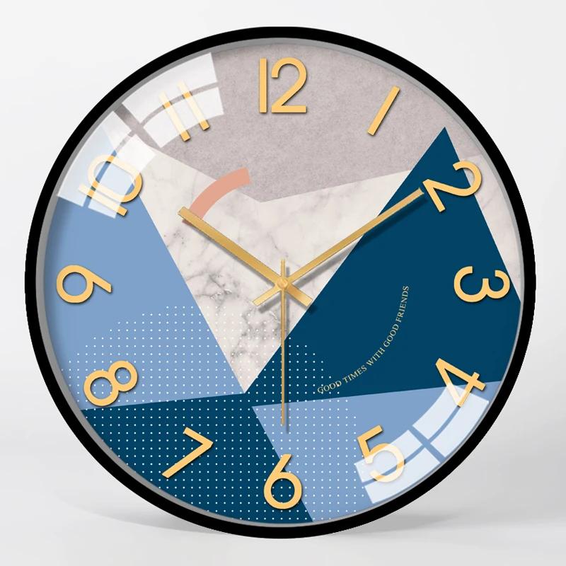 Large Round Metal Wall Clock Style 2  