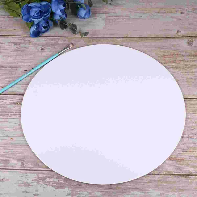 6 PCS Oil Painting Board Canvas Drawing Large Circle Sketchpad Round Small Canvases for Boards Panel Layout Office 2