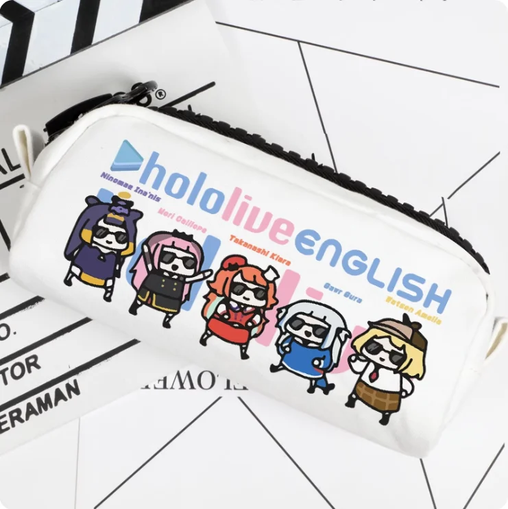 

Anime Hololive Gawr Gura Pencil Case Oxford Canvas Storage Bag Pencil Box Pencilcase School Pen Bag 2129