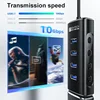 RSHTECH USB Hub 4 Ports 10Gbps Superspeed Data Transfer Extender with Individual Switches USB Splitter for Laptop PC Computers 2