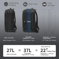 Tigernu sacs à dos à Compression sous vide hommes sac à dos de voyage extensible USB sac grande capacité 17 sacs pour ordinateur portable pour sacs de cabine scolaire 5