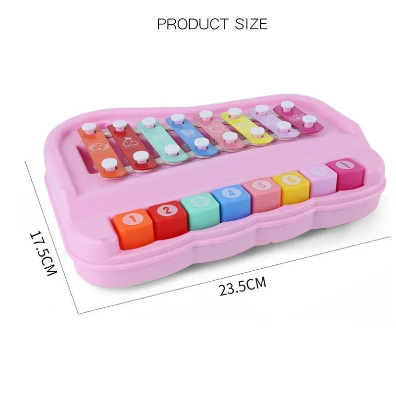 Baby Music instruments Montessori Toys 8-note Xylophone Piano Parish Music Play Educational Games Travel Toys for Toddler 6