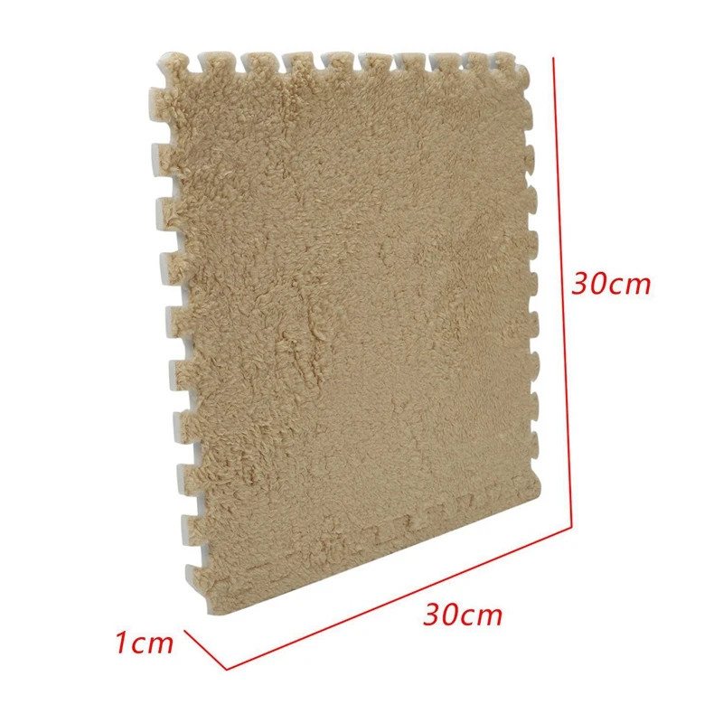 Promotion! 50 Piece Interlocking Foam EVA Fuzzy Mat Flooring  Carpet Tiles For Kids - Perfect For Nursery Décor, Baby Room 5