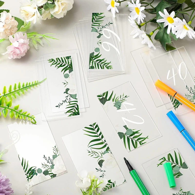 20/50Pcs Clear Acrylic Table Place Card Wedding Supplies Transparent Seating Cards Sign Guest Names Tag Party DIY Decoration