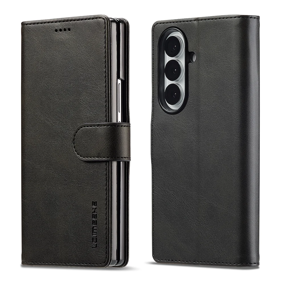 Premium Flip Leather Wallet Card Phone Case - Ultra Wide Foldable Design