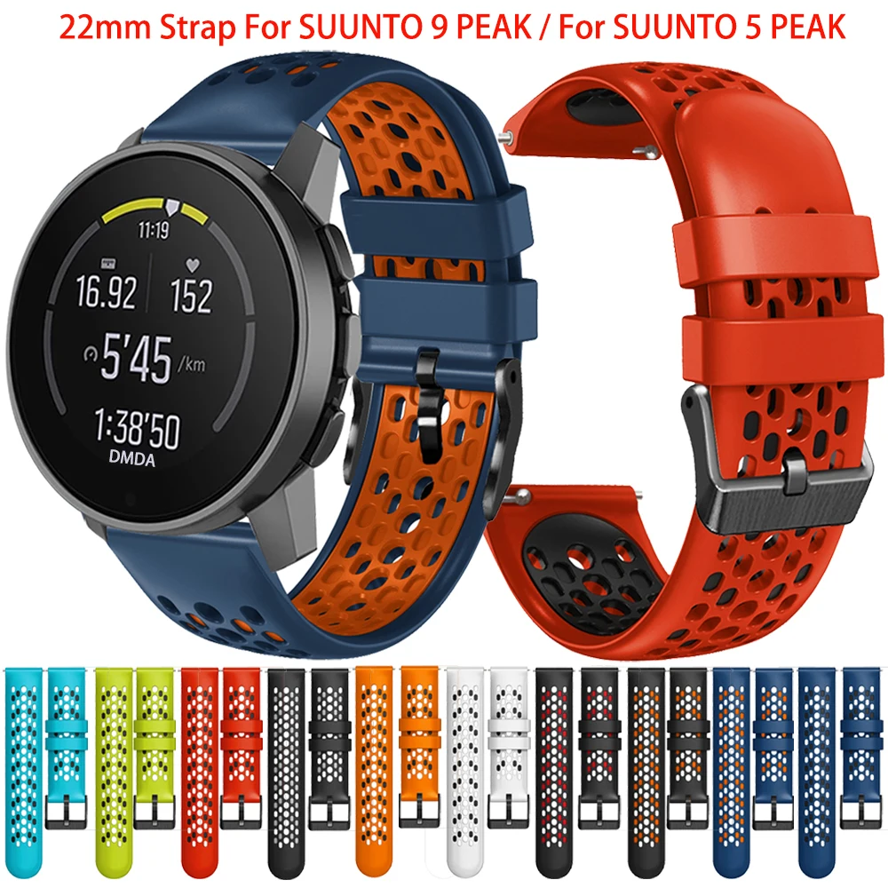 

Ремешок силиконовый для SUUNTO 9 PEAK, сменный Браслет для смарт-часов SUUNTO 5 PEAK 22, Аксессуары для браслета