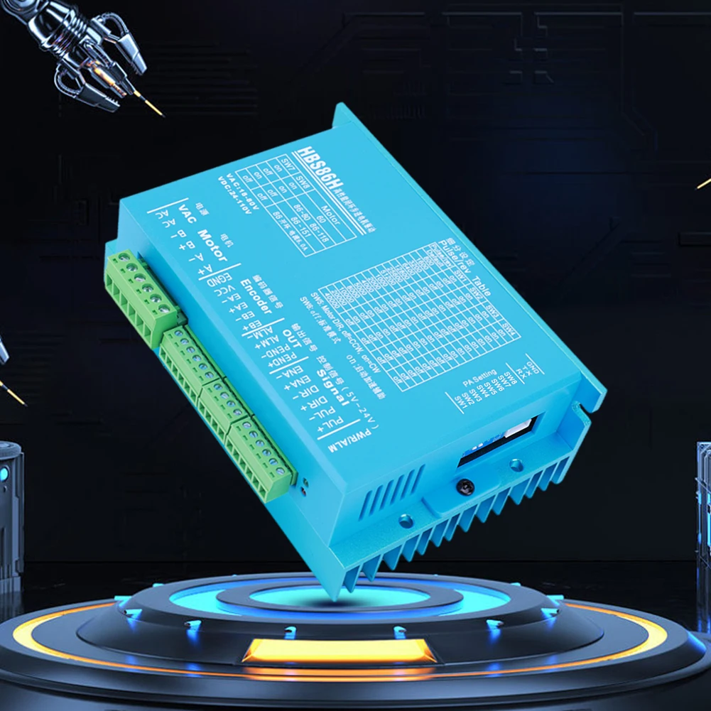 HBS860H HBS86H 폐쇄 루프 2 상 하이브리드 스텝 서보 드라이버, RS232 포트 모터 드라이브 교체