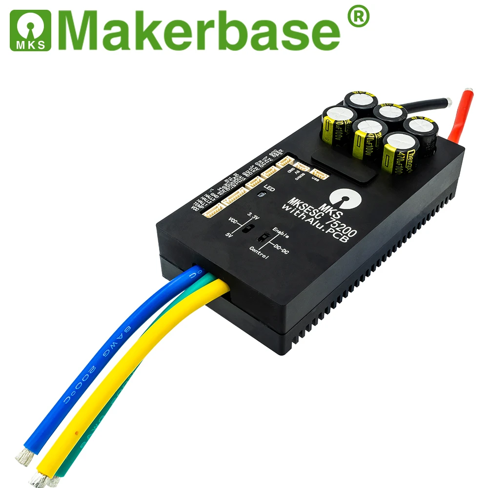 Makerbase VESC 75200 V2 84V 200A Magas légnyomású levegő curren vel Aritmetikai logikai egység Nyomtatott áramkör based -en VESC számára e-foil Bokszmérkőzés Gépember Szörfdeszka AGV Gépember