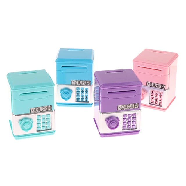 Mini ATM Money Box Coin Cash Bank with Password Kid's Birthday Toy. 1
