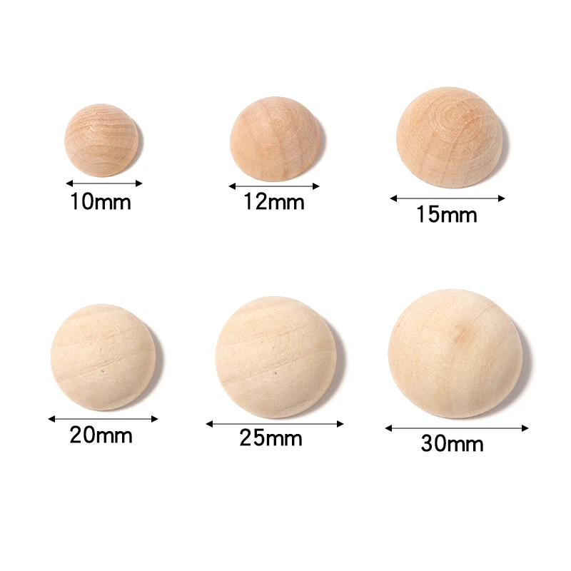 Unvollendete Holz perlen 40mm Größen für DIY Crafts Garland Jewelry Making Wood
