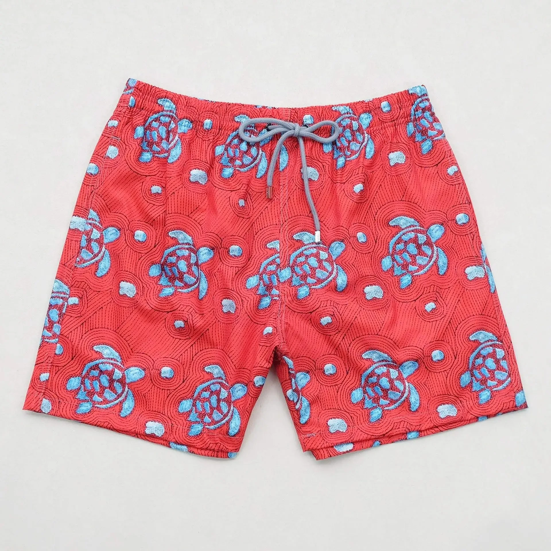 

Clasic Men's Turtle Printed Waterproof Bermuda Shorts 4-Way Strech Casual Shorts Quik-dry Board Shorts Beach Surf Pants Lined