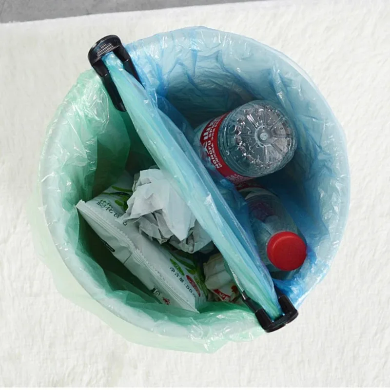20/2PCS Household Rubbish Clip Garbage Bin Clip Useful Plastic Waste Can Trash Bag Clamp Bin Bag Holder for Kitchen Bathroom 2