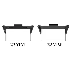 Stainless Steel Connector Bracelet Adapter for Smartwatch Strap Accessory (22mm black)