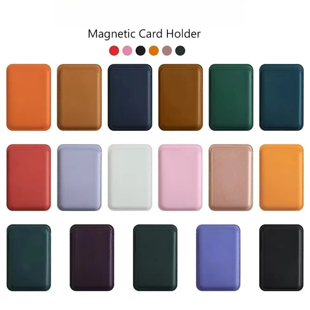 Magnetic Card Holder Leather Wallet Case For iPhone 16 15 Pro Max Wallet Leather Compatible For Xiaomi Card Holder with Magnet