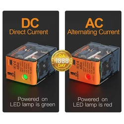 LANBOO Electronic Micro Mini Intermediate Electromagnetic Relay 14PIN Coil DPDT With Socket Base DC12V,24V AC110,220V