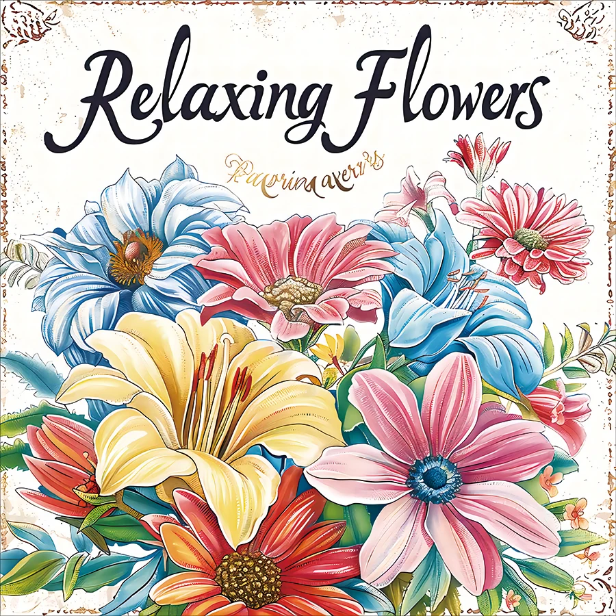 Flower Coloring Book Adult 3