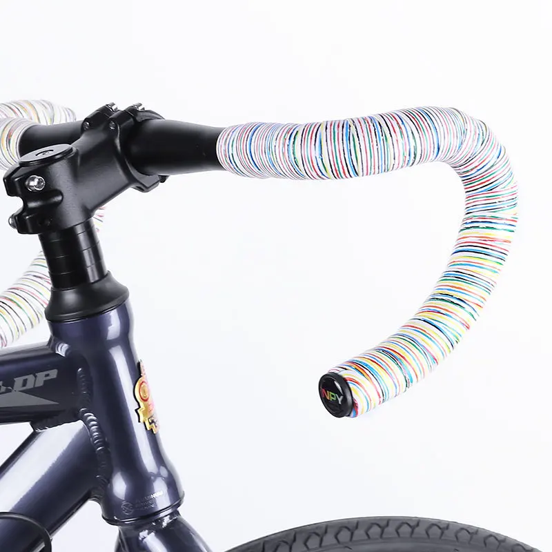 Soft Non-Slip Silicone Shock Absorber Sweat Wrap Tape Road Bike Bar Tape Chrysanthemum Print Handlebar Tapes