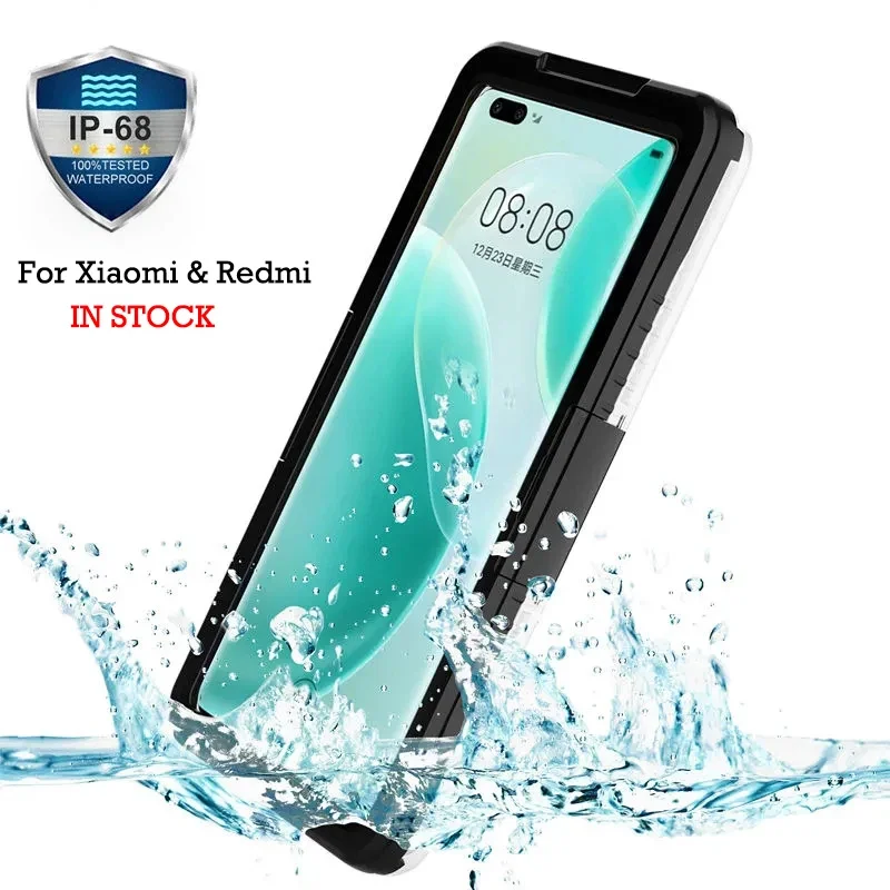 

Водонепроницаемый Чехол IP68 для Redmi note 13 12 11 10 pro, ударопрочный чехол с полной защитой для Xiaomi POCO F5 Pro 14 Ultra 13 12s 11 Pro