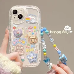 Adorable 3D Bear Hang Protective Phone Case for Redmi Note 12S (S9238)