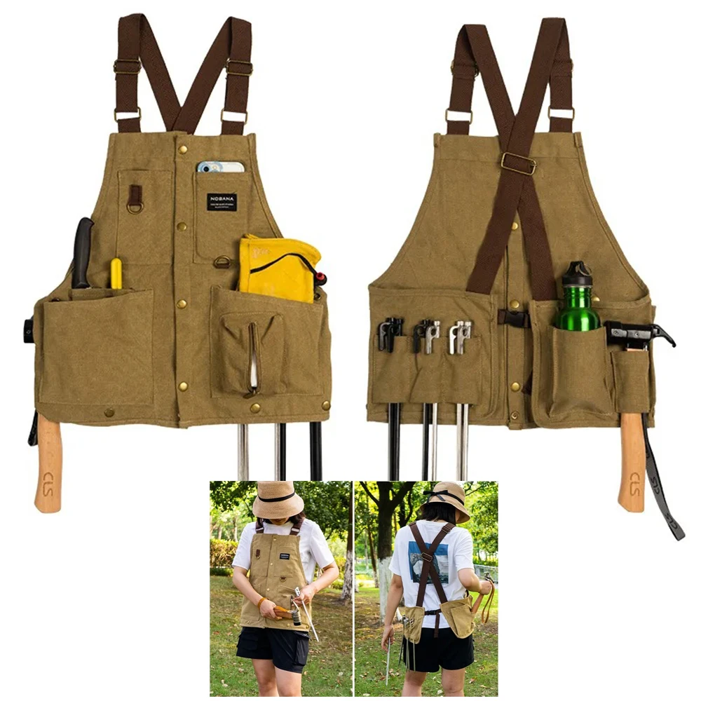 Tablier multi-fonctions pêche BBQ camping outdoor poches outils équipement durable homme femme