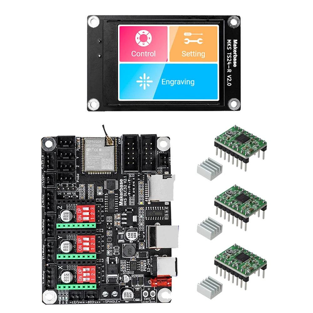Makerbase MKS DLC32 V2.1 плата управления автономным контроллером 32 бит материнская плата ESP32 WIFI TS24/TS35 экран для лазерного гравера с ЧПУ