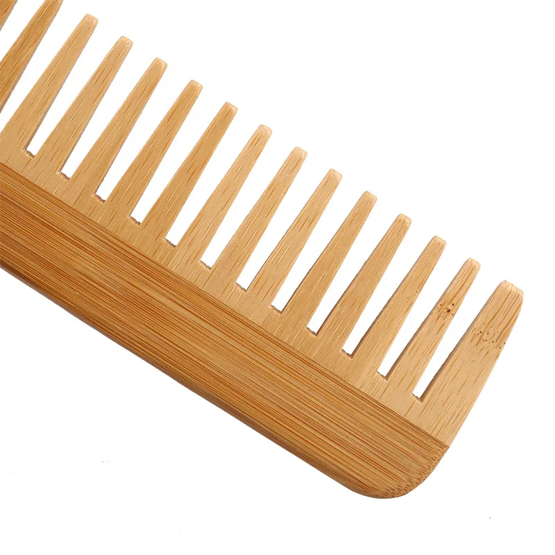 3 Pieces Wide & Fine Teeth Bamboo Comb Custom LOGO  - Personalized Your Name Text Date - Bamboo Hair Comb for Women 5