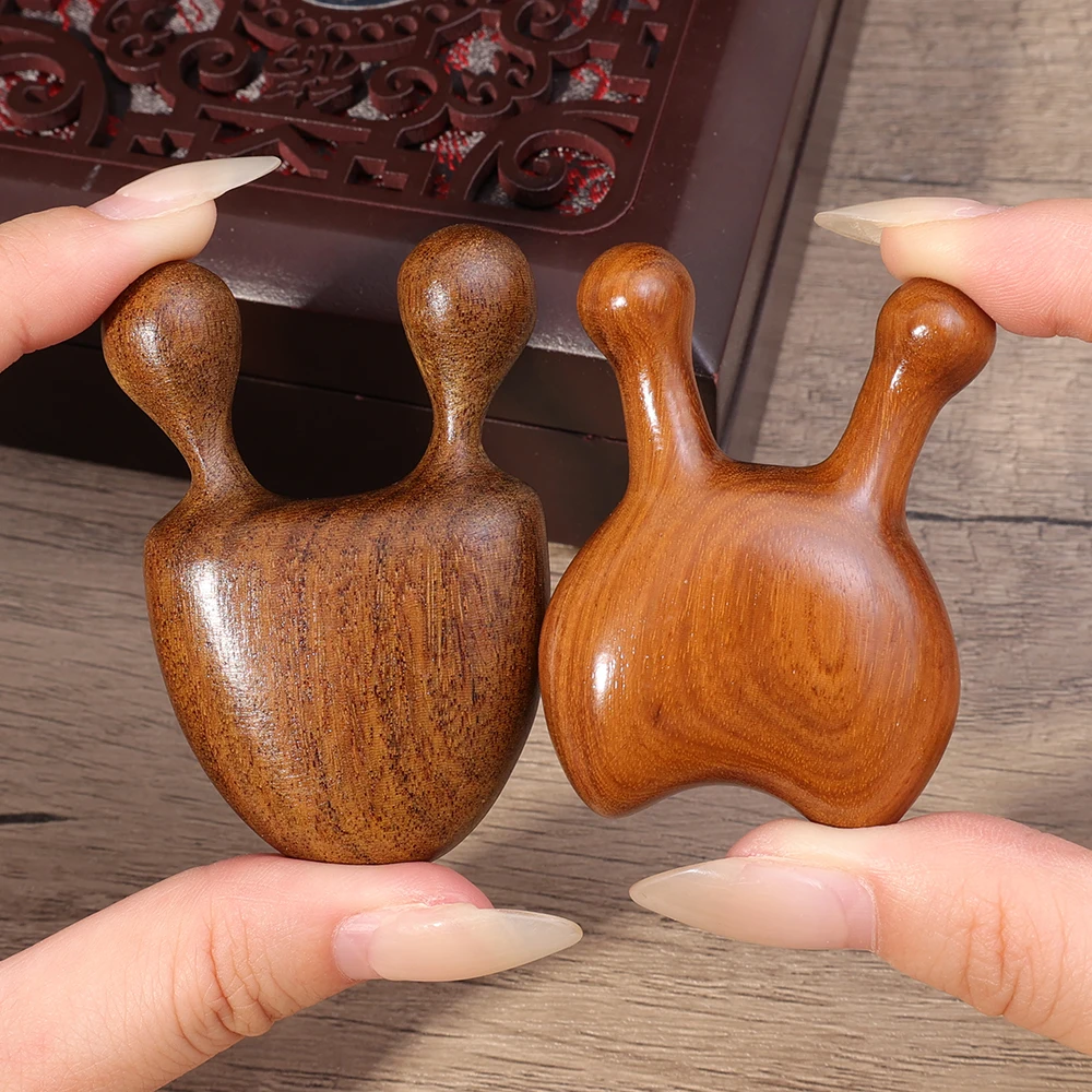 Deer Horn Head Noon Wood Massage Comb Improve Face Eye Circulation Five-Claw Scalp Massager Gua Sha Tool Back Scratcher Spa Tool 5