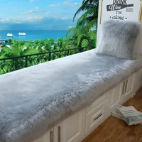 Hot Selling Window Mat, Plush Balcony Mat Window Sill Mat Carpet Thick Anti Slip Bedside Blanket Solid Plush Soft Cushion Chair 1