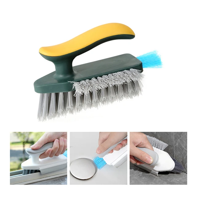 1pc 4 In 1 Tile And Grout Cleaning Brush Corner Scrubber Brush Tool Tub Tile  Floor